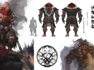 mostro 3d low poly - risentimento dei frammenti Modello 3D