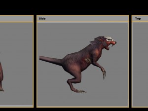 low poly 3d monster - gerbils 3D Model