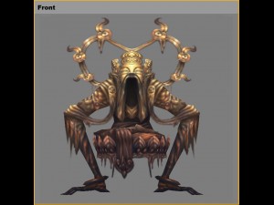 low poly 3d monster - burnt copper man 01 3D मॉडल