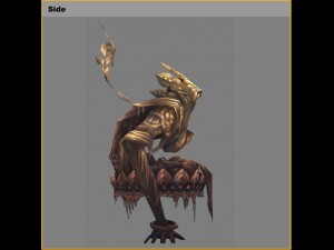 low poly 3d monster - burnt copper man 01 3D मॉडल