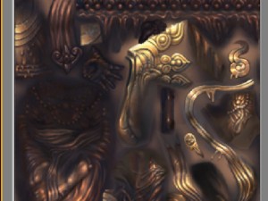 low poly 3d monster - burnt copper man 01 3D मॉडल