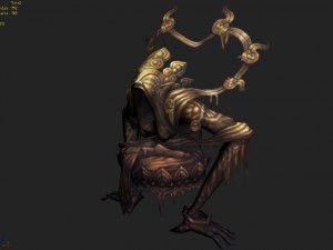 low poly 3d monster - burnt copper man 01 3D मॉडल