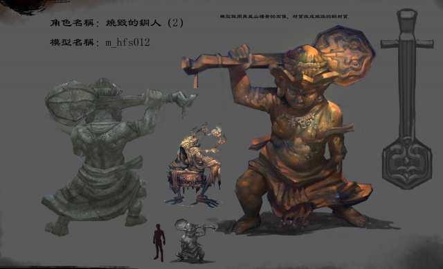 low poly 3d monster - burnt copper man 02 Model 3D .c4d .max .obj .3ds .fbx .stl .blend 