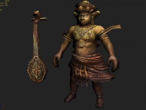 low poly 3d monster - burnt copper man 02 Model 3D