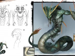 düşük poli 3d canavar - yılan patronu 3D Model