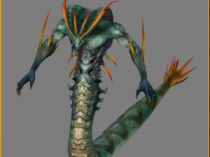 low poly 3d monster - snake boss 3D-Modell