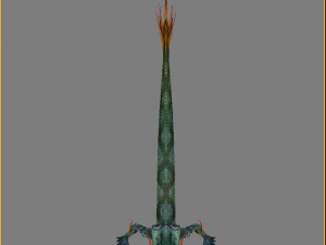 low poly 3d monster - snake boss 3D-Modell