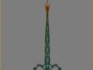 low poly 3d monster - snake boss 3D Model