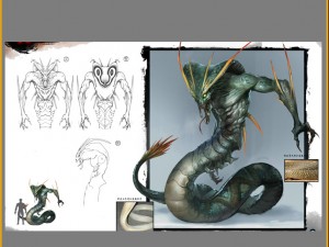 low poly 3d monster - snake boss 3D-Modell