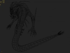 low poly 3d monster - snake boss 3D Model