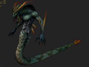 low poly 3d monster - snake boss 3D-Modell