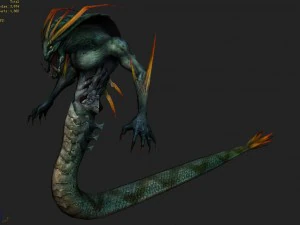 low poly 3d monster - snake boss 3D Model