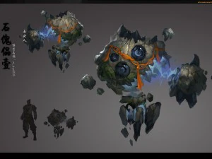 monstruo 3d de baja poli - ishigaki Modelo 3D