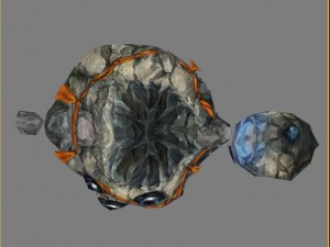 low poly 3d monster - ishigaki 3D 모델