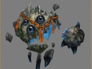 low poly 3d monster - ishigaki 3D Model