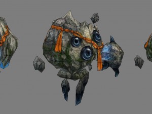 low poly 3d monster - ishigaki 3D 모델