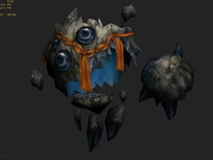 low poly 3d monster - ishigaki 3D 모델
