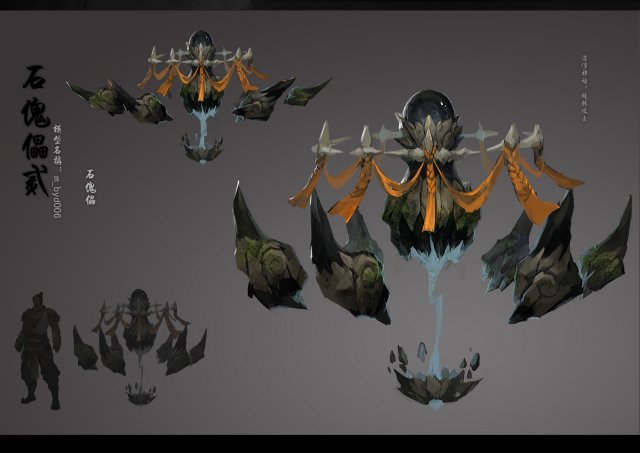low poly 3d monster - ishigaki 02 3D Model .c4d .max .obj .3ds .fbx .stl .blend 