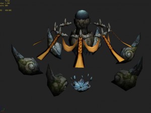 low poly 3d monster - ishigaki 02 3D Model
