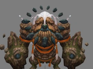 low poly 3d monster - ishigaki 03 3D Model