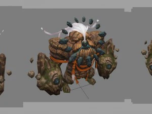 low poly 3d monster - ishigaki 03 3D Model