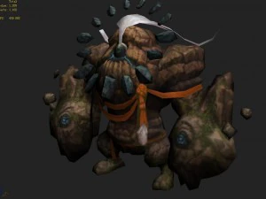 low poly 3d monster - ishigaki 03 3D Model
