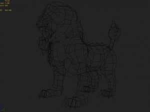 low poly 3d monster - stone lion 3D Model