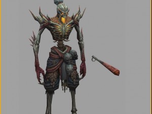 low poly 3d monster - leader Modello 3D