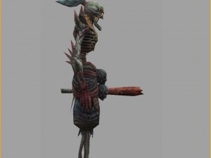 low poly 3d monster - leader Modello 3D