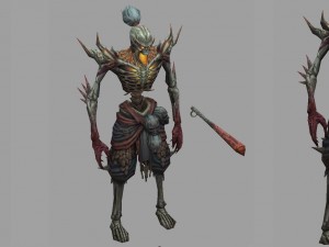 low poly 3d monster - leader Modello 3D