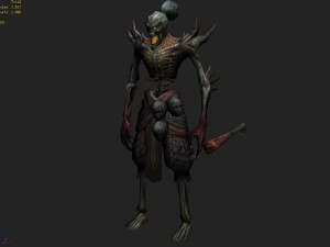 low poly 3d monster - leader Modello 3D