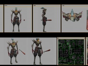 low poly 3d monster - leader Modello 3D