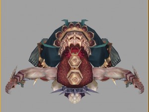 low poly 3d monster - four-handed freak 3Dモデル