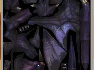 low poly 3d monster - four-winged bat 3D Model