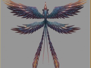 low poly 3d monster - the temple of heaven bird a 3D मॉडल