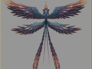 low poly 3d monster - the temple of heaven bird a 3D Model