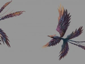 low poly 3d monster - the temple of heaven bird a 3D Model