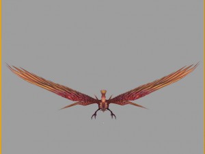 low poly 3d monster - the temple of heaven bird b Modello 3D