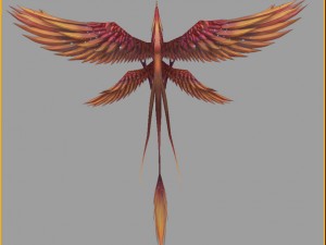 low poly 3d monster - the temple of heaven bird b Modello 3D
