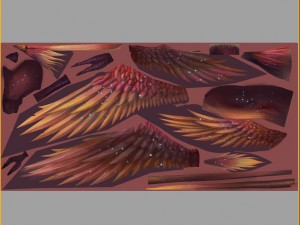 low poly 3d monster - the temple of heaven bird b Modello 3D