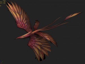 low poly 3d monster - the temple of heaven bird b Modello 3D