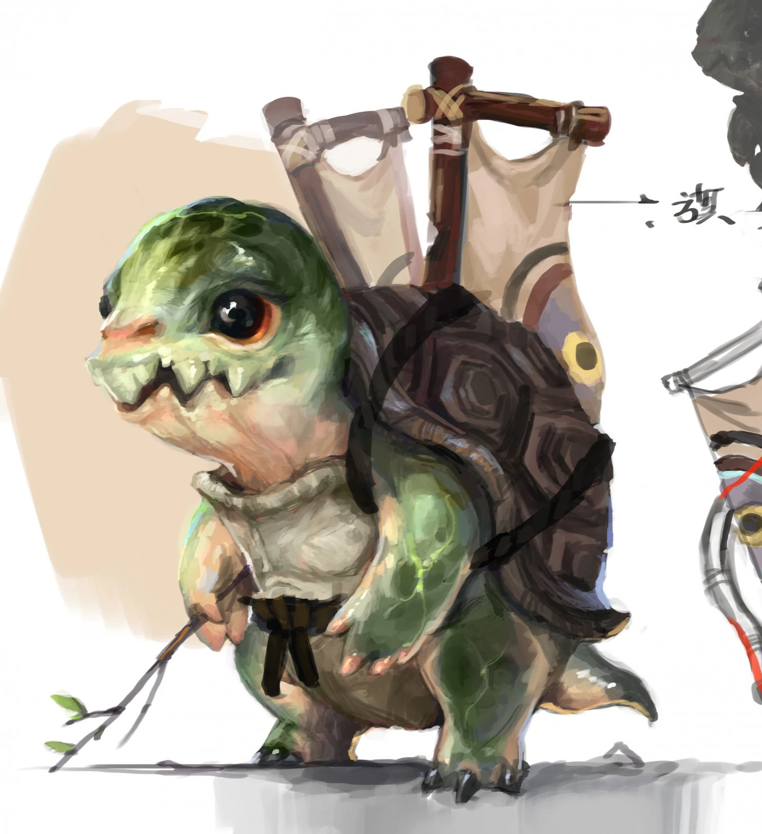 low poly 3d monster - turtle overseer 3D Model .c4d .max .obj .3ds .fbx .stl .blend 