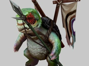 low poly 3d monster - turtle overseer 3D Model