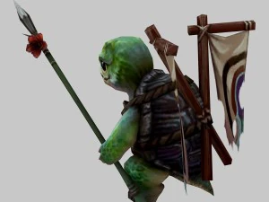 low poly 3d monster - turtle overseer 3D Model