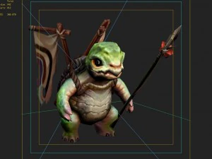 low poly 3d monster - turtle overseer 3D Model