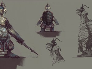 low poly 3d monster - tortoise overseer 02 3D 模型