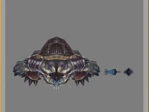 low poly 3d monster - tortoise overseer 02 3D Model