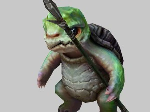 low poly 3d monster - tortoise soldier 3D Model