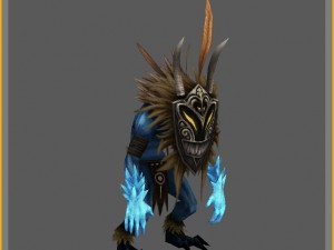 low poly 3d monster - witch Model 3D