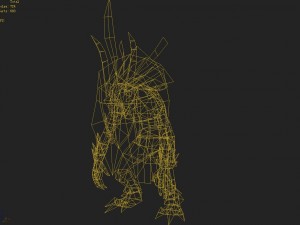 low poly 3d monster - witch Model 3D